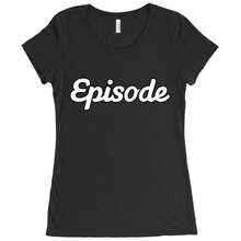Load image into Gallery viewer, Episode White &amp; Black Logo Scoop Neck Tee